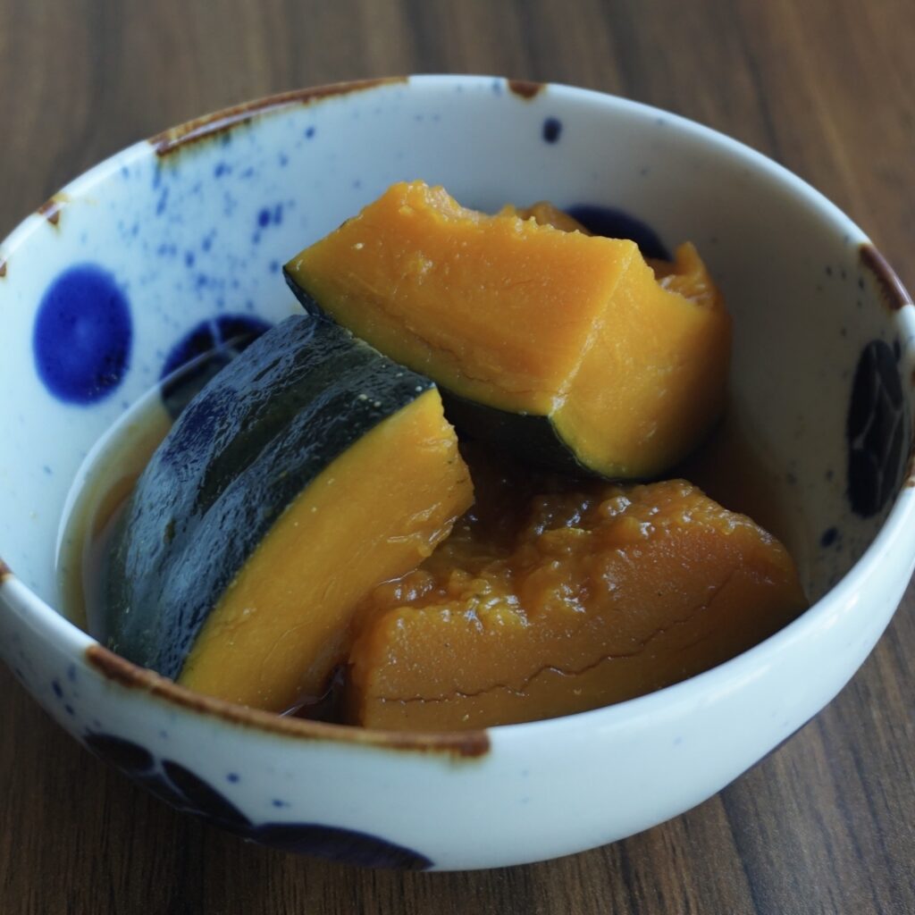 Kabocha Nimono (Boiled Pumpkin Seasoned With Soy Sauce)