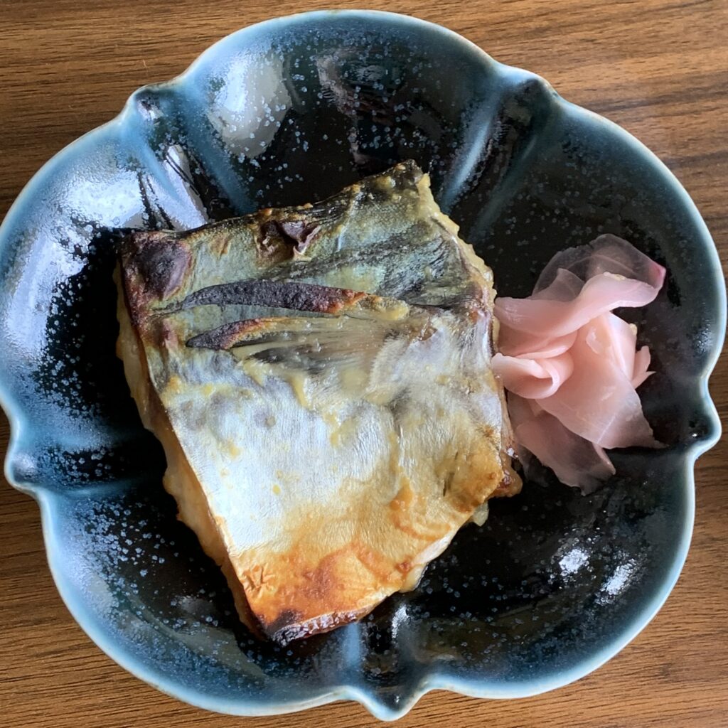 Grilled Spanish Mackerel with white miso 