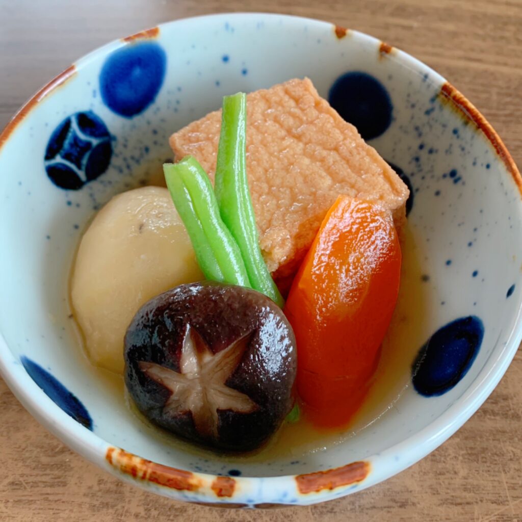 atsuage takiawase :Simmered thick fried tofu and vegetables
