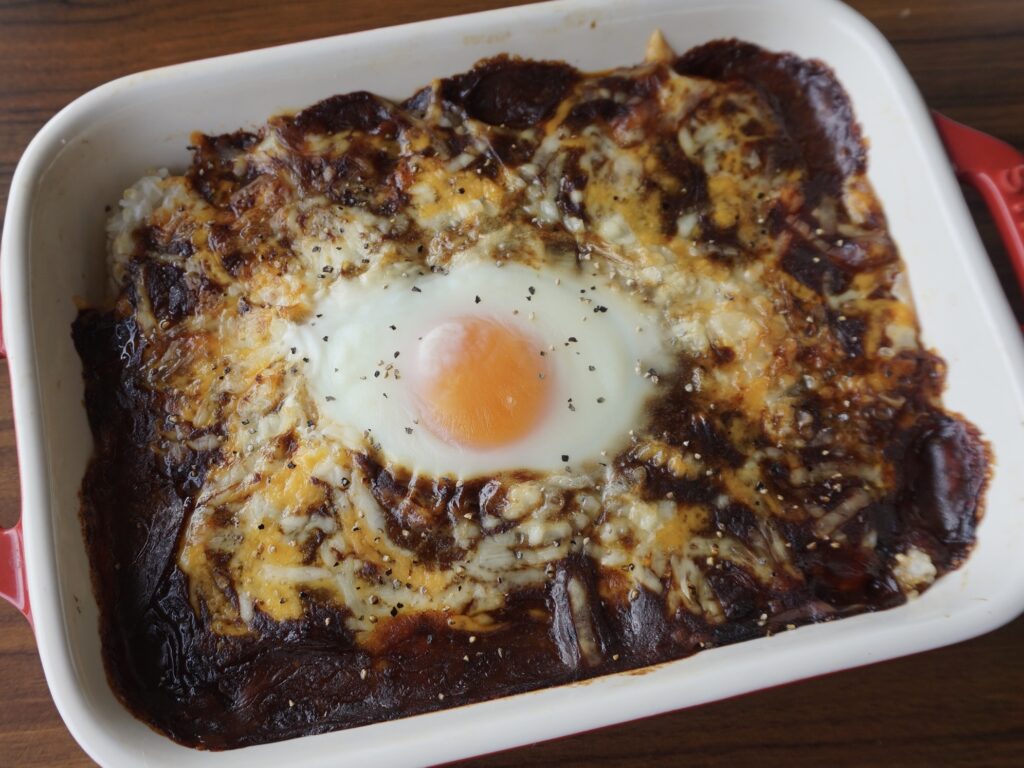 Curry Doria Using Homemade White Sauce (Rice Gratin)