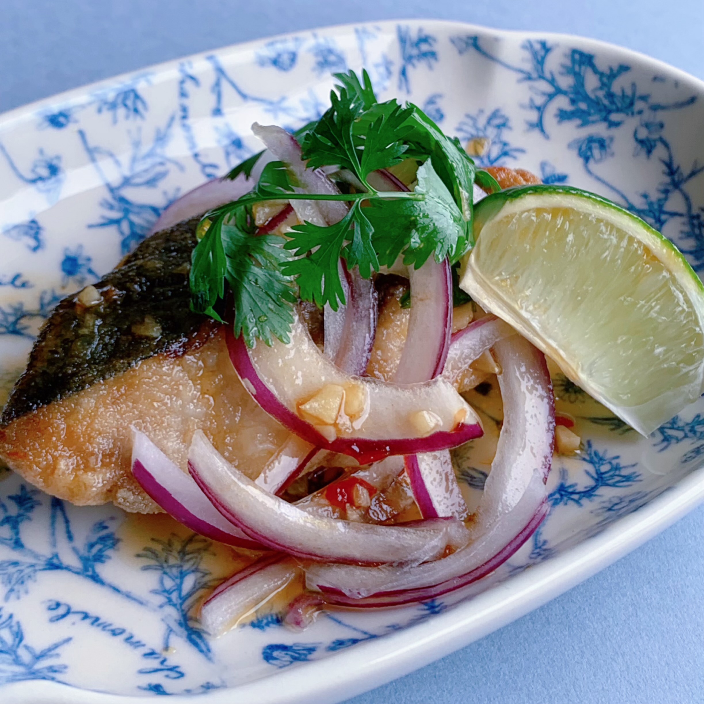 Crispy Fried Aji Fish With Ethnic Sauce