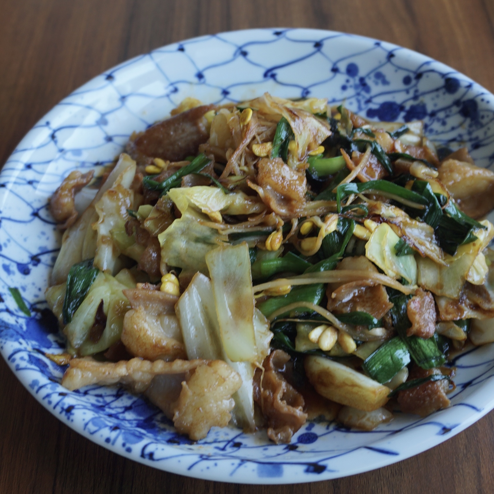 Horumonyaki (Stir Fried Beef Offal With Yakiniku no Tare)