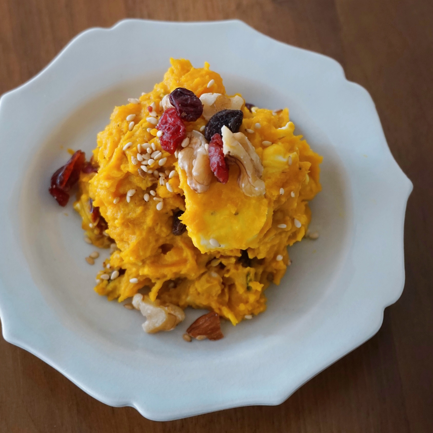 pumpkin and cream cheese salad