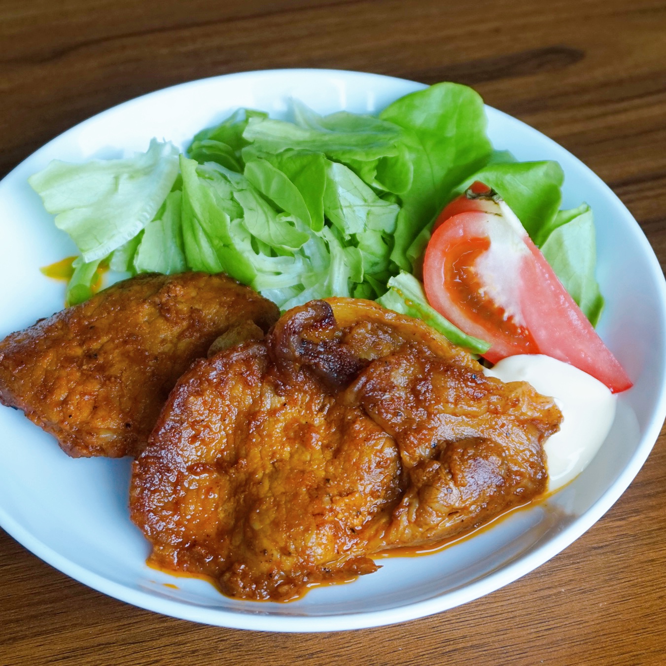 Pork Steak Marinated In Curry Mayonnaise