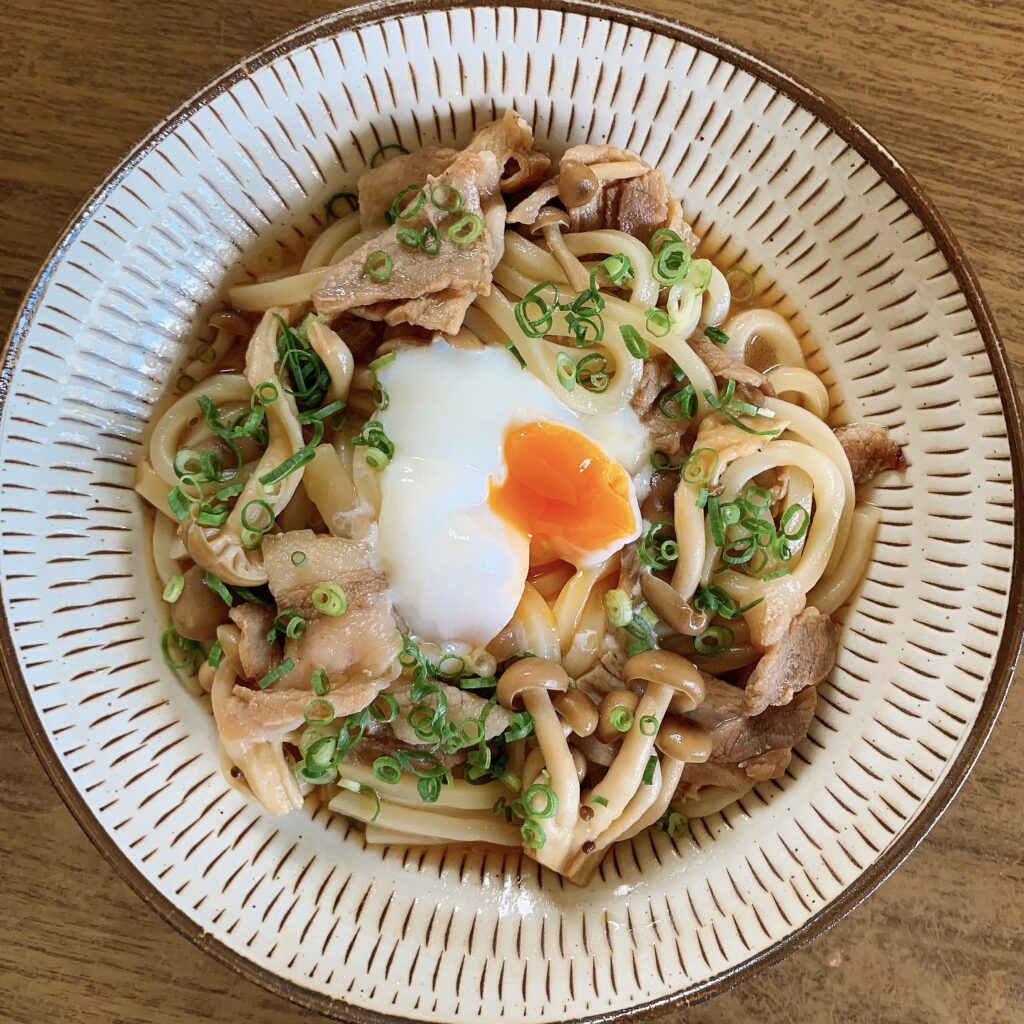 Pork Mushroom Butter Soy Sauce Udon