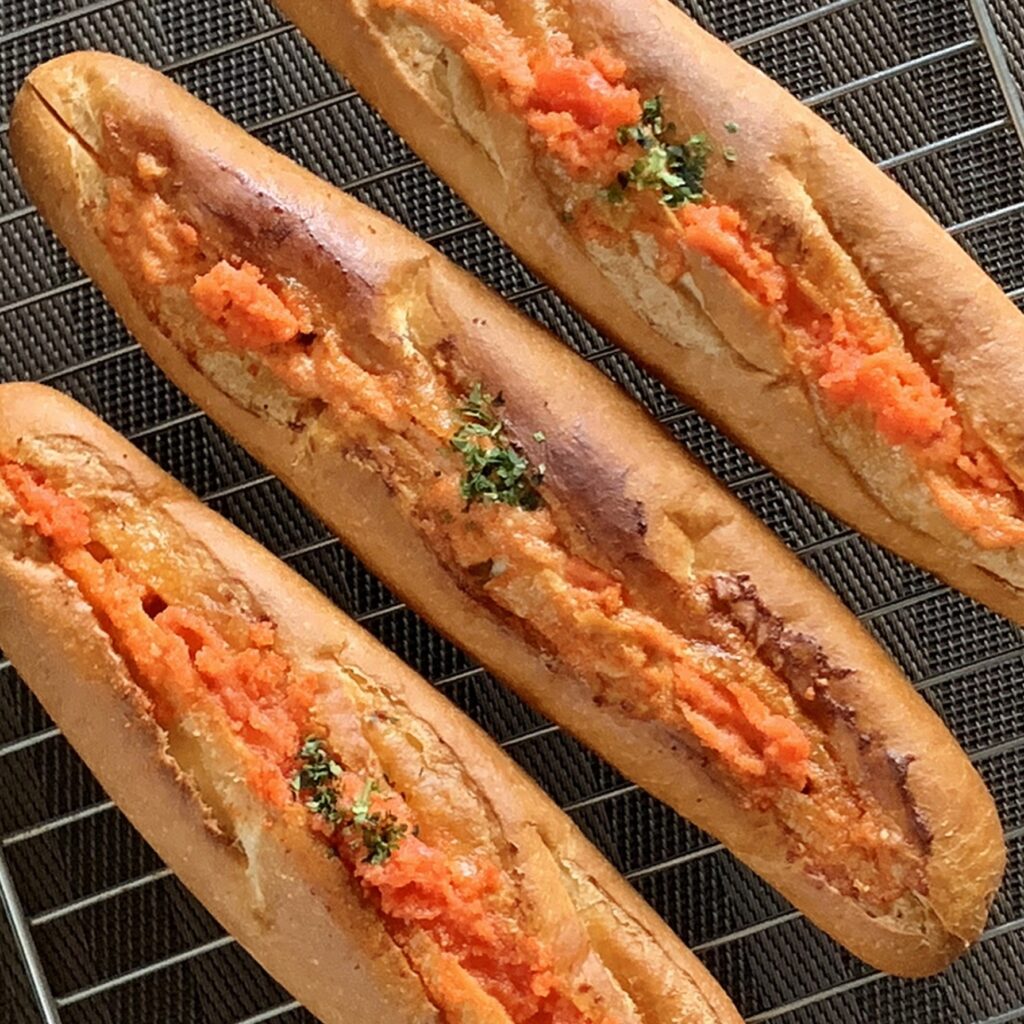 簡単おいしい♡明太子バゲット