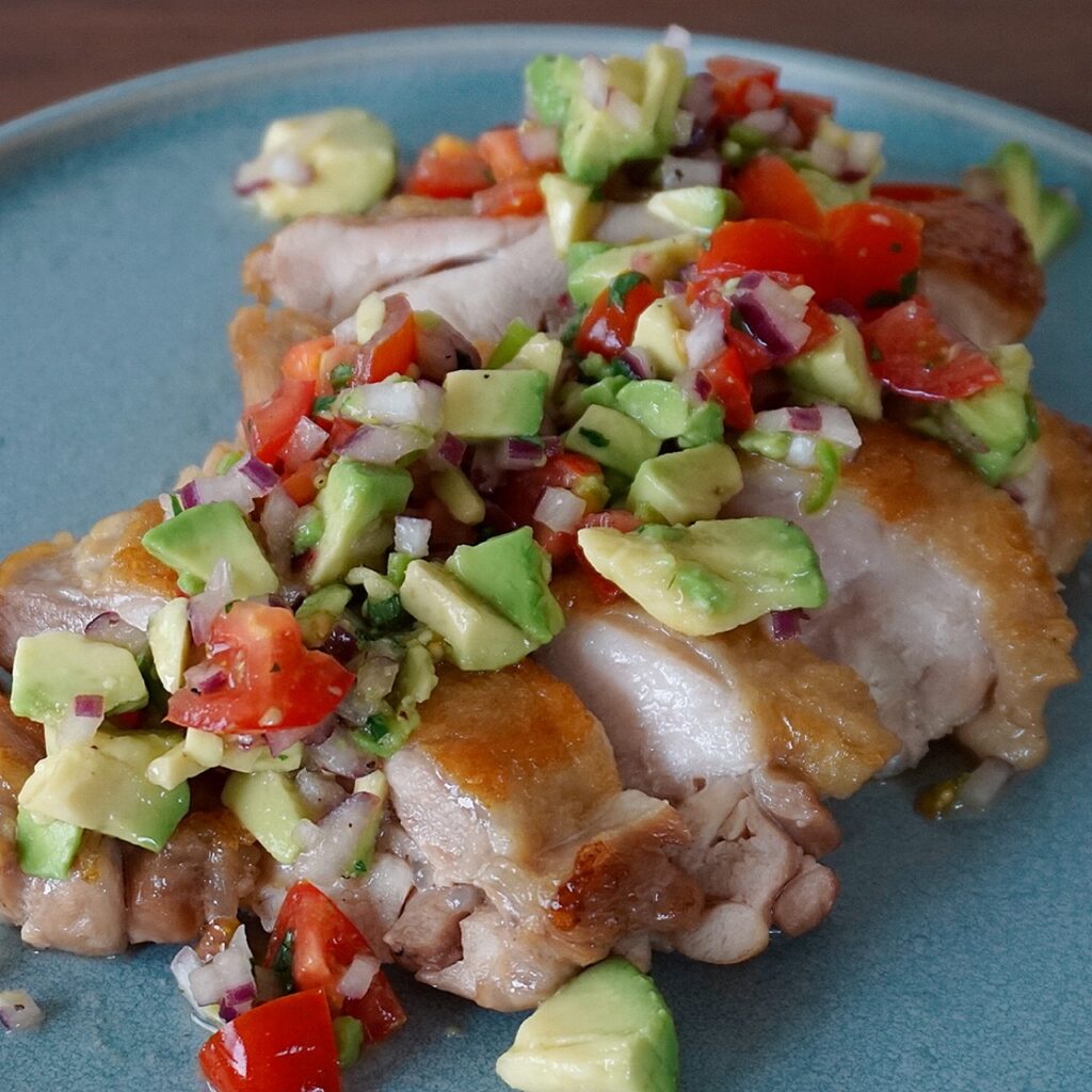 Easy Chicken Salsa Recipe | Pan-Seared Chicken with Fresh Salsa Cruda